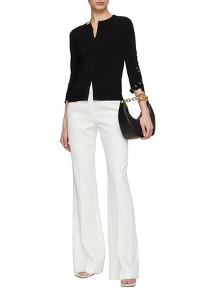 Figure View - Click To Enlarge - ERMANNO SCERVINO - Embroidered Sleeve Cardigan
