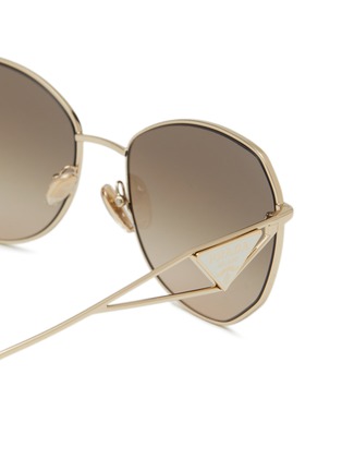 Detail View - Click To Enlarge - PRADA - Metal Angular Sunglasses