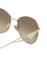 Detail View - Click To Enlarge - PRADA - Metal Angular Sunglasses
