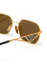 Detail View - Click To Enlarge - PRADA - Metal Irregular Sunglasses