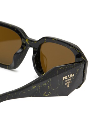 Detail View - Click To Enlarge - PRADA - Acetate Rectangle Sunglasses