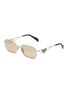 Main View - Click To Enlarge - PRADA - Metal Irregular Sunglasses