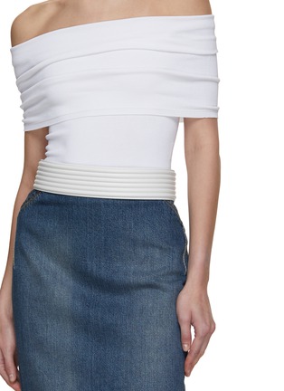 Figure View - Click To Enlarge - ALAÏA - Leather Padded Belt
