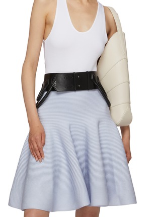 Figure View - Click To Enlarge - ALAÏA - Teckel Double Leather Belt