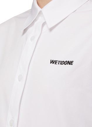  - WE11DONE - Logo Embroidered Cotton Shirt