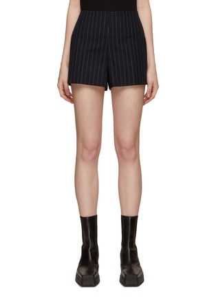 Main View - Click To Enlarge - WE11DONE - High Waisted Pin Stripe Shorts