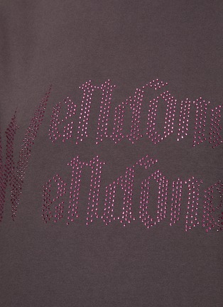  - WE11DONE - Rhinestone Embellished Cotton T-Shirt