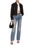 Figure View - Click To Enlarge - WE11DONE - Distressed Straight Leg Jeans