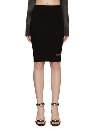 Main View - Click To Enlarge - WE11DONE - Ribbed Fitted Knit Skirt