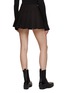 Back View - Click To Enlarge - WE11DONE - Logo Embroidered Box Pleat Mini Skirt
