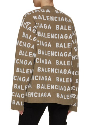 Back View - Click To Enlarge - BALENCIAGA - Logo Knit Cardigan