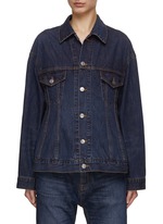 ジャケット BALENCIAGA Dark blue denim Hourglass jacket BALENCIAGA Women's Hourglass Jacket in Dark Blue | REVERSIBLE