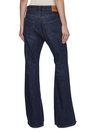 Back View - Click To Enlarge - BALENCIAGA - Flared Japanese Denim Jeans