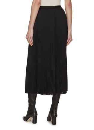 Back View - Click To Enlarge - BALENCIAGA - Elasticated Logo Waist Pleated Skirt