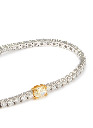 Detail View - Click To Enlarge - LC COLLECTION JEWELLERY - 18K Gold Diamond Oval Shaped Yellow Diamond Tennis Bracelet