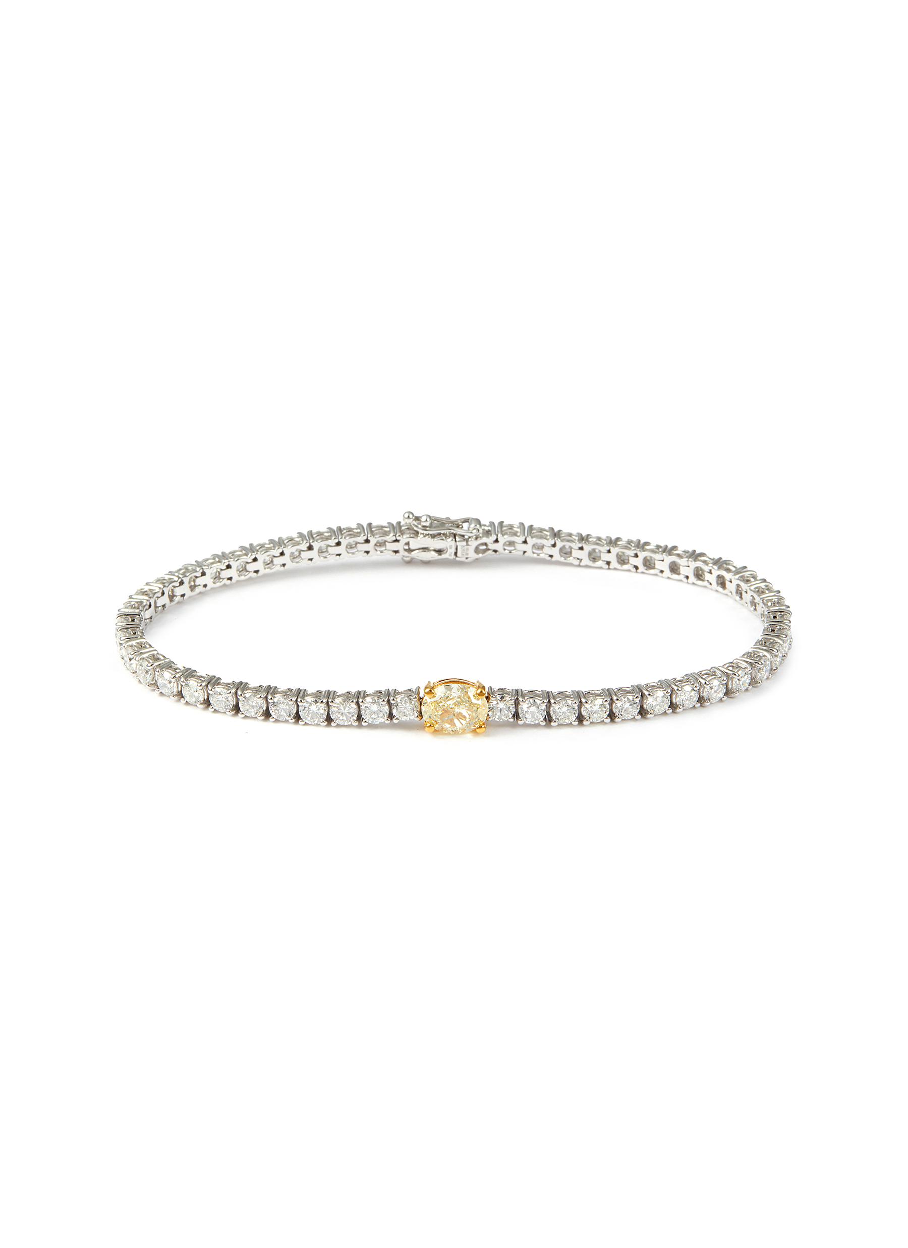 Canary diamond store tennis bracelet