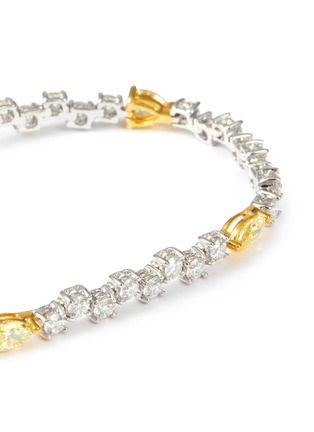 Detail View - Click To Enlarge - LC COLLECTION JEWELLERY - 18K Gold Diamond Mixed Cut Yellow Diamond Tennis Bracelet