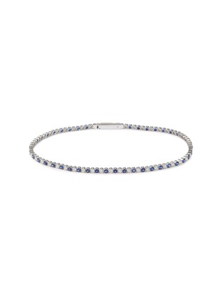 Main View - Click To Enlarge - LC COLLECTION JEWELLERY - 18K White Gold Diamond Sapphire Tennis Bracelet
