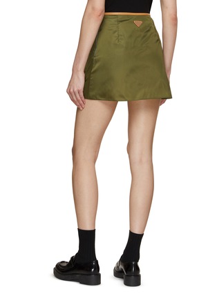 Back View - Click To Enlarge - PRADA - Contrast Trim Re-Nylon Utility Mini Skirt
