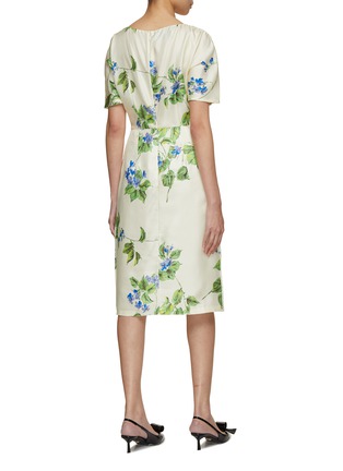 Back View - Click To Enlarge - PRADA - Allover Floral Silk Blend Dress