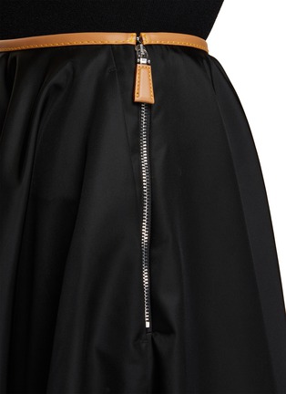  - PRADA - Leather Trim Re-Nylon Skirt