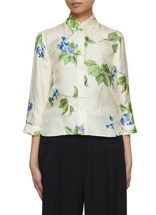 Main View - Click To Enlarge - PRADA - Allover Floral Silk Shirt