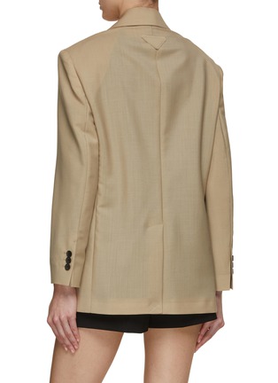 Back View - Click To Enlarge - PRADA - Mohair Blend Boxy Single Breasted Blazer
