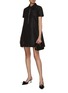 Figure View - Click To Enlarge - PRADA - Half Zip Silk Blend Dress