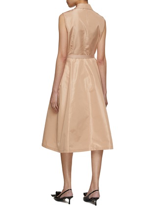 Back View - Click To Enlarge - PRADA - Belted Sleeveless Silk Blend Dress