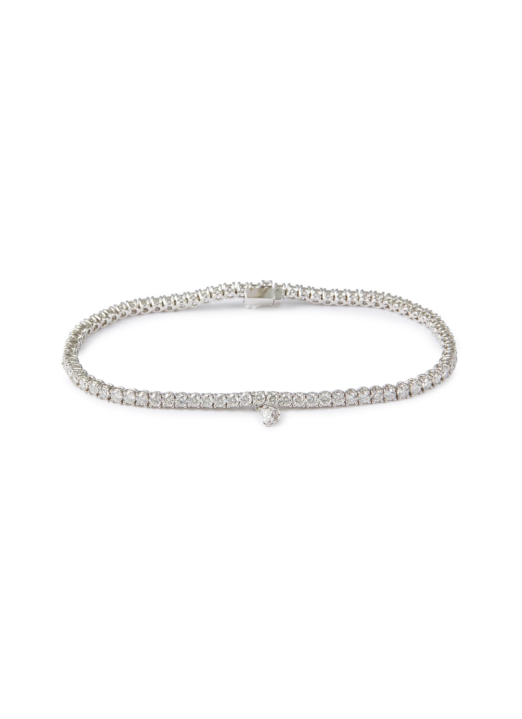 Nuoya 13mm Iced Out Diamond Tennis Bracelet Full Pave Bling Cz Cluster  Tennis Chain Bracelet - Bracelets - AliExpress