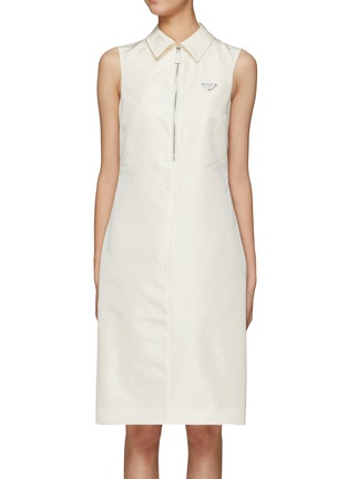 Main View - Click To Enlarge - PRADA - Faille Midi Dress