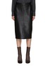 Front View - Click To Enlarge - ALAÏA - Leather Pencil Skirt