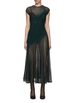 Main View - Click To Enlarge - ALAÏA - Twisted Sheer Maxi Dress