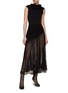 Figure View - Click To Enlarge - ALAÏA - Twisted Sheer Maxi Skirt