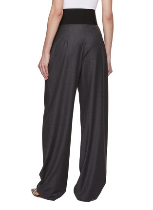 Wide Flannel Trousers - Anthracite | Filippa K