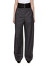 Main View - Click To Enlarge - ALAÏA - Belted Flannel Wide Leg Pants