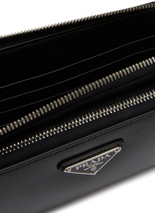 Detail View - Click To Enlarge - PRADA - Tessuto Nylon Spazzolato Brushed Leather Buckle Strap Belt Bag