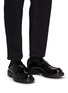 Figure View - Click To Enlarge - PRADA - Prada Logo Patent Leather Chocolate Loafers