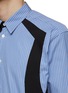  - KHOKI - Black Patched Striped Cotton Shirt
