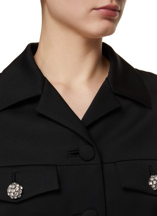 Detail View - Click To Enlarge - PRADA - Jewelled Button Fitted Blouson