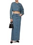 Figure View - Click To Enlarge - PRADA - Cropped Denim Chasseur Jacket