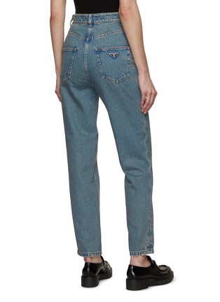 Back View - Click To Enlarge - PRADA - Logo Plaque Slim Fit Denim Jeans