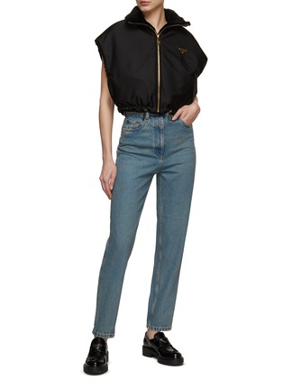 Figure View - Click To Enlarge - PRADA - Logo Plaque Slim Fit Denim Jeans