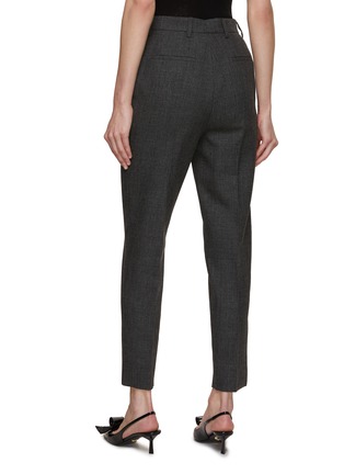 Back View - Click To Enlarge - PRADA - Tapered Leg Wool Trousers