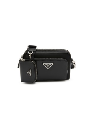 Main View - Click To Enlarge - PRADA - Spazzolato Leather Crossbody Bag