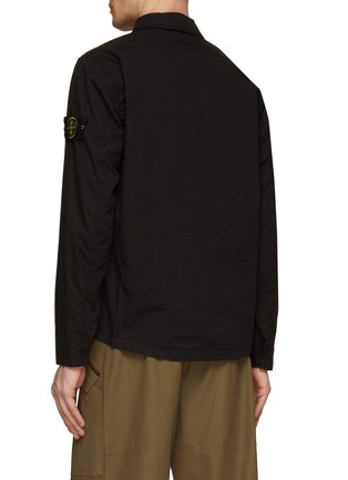 Back View - Click To Enlarge - STONE ISLAND - Chest Pocket Zip Up Shirt Jacket