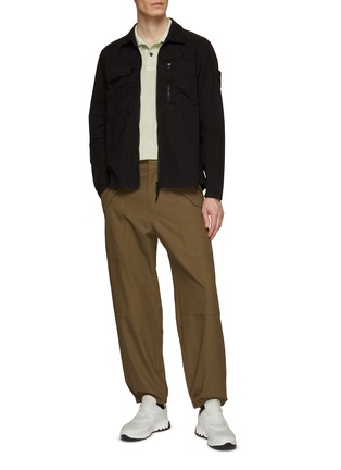 Figure View - Click To Enlarge - STONE ISLAND - Chest Pocket Zip Up Shirt Jacket