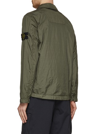 Back View - Click To Enlarge - STONE ISLAND - Zip Front Chest Flap Shirt Jacket