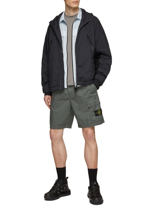 Figure View - Click To Enlarge - STONE ISLAND - Stellina Zip Front Hooded Jacket