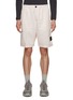 Main View - Click To Enlarge - STONE ISLAND - Linen Blend Cargo Shorts